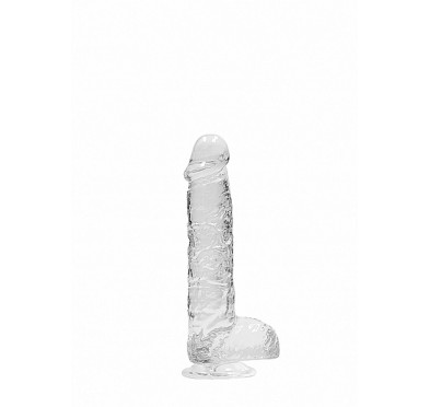 Mały przezroczysty penis dildo z przyssawką 17 cm